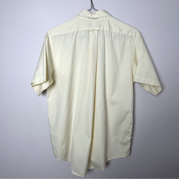 Land’s End Dress Shirt Button Down Collar Short Sleeves Yellow Size 16-1/2. - Picture 5 of 10